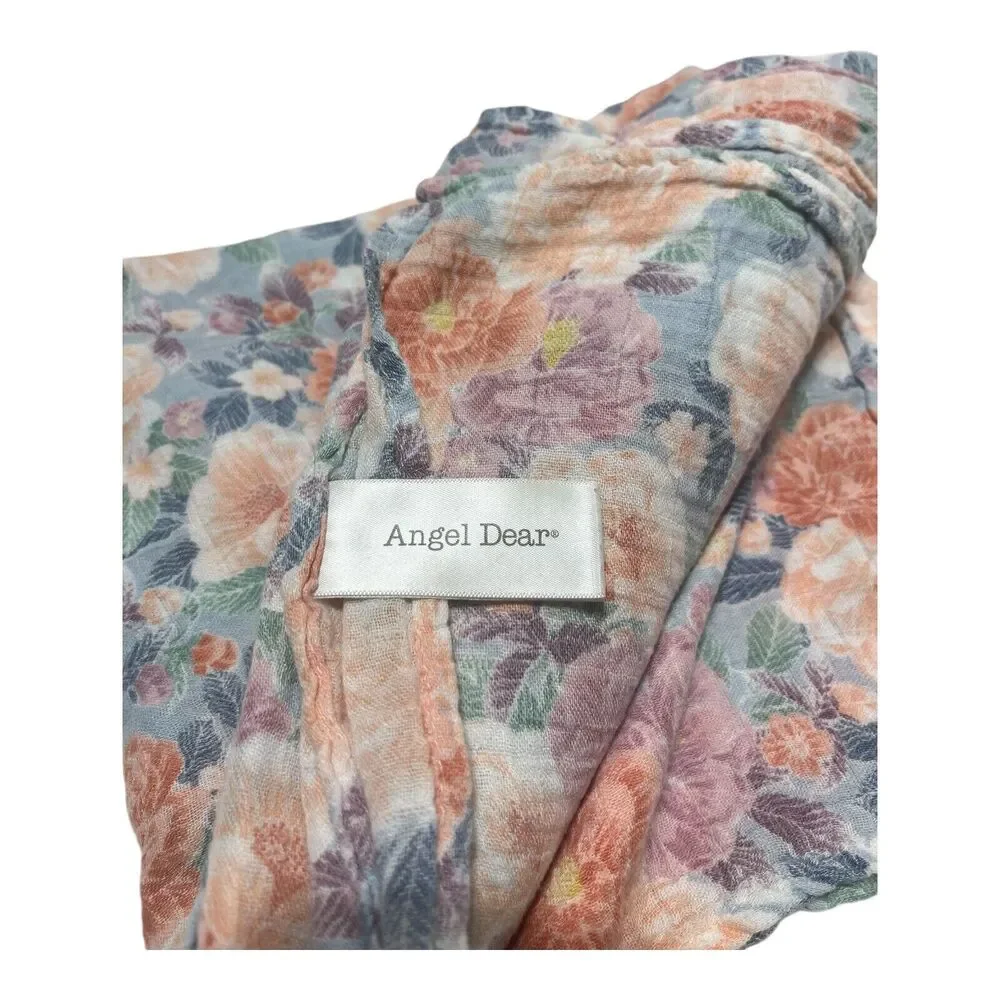 Angel Dear Camellia Swaddle Blanket Baby Muslin Cotton Viscose Floral